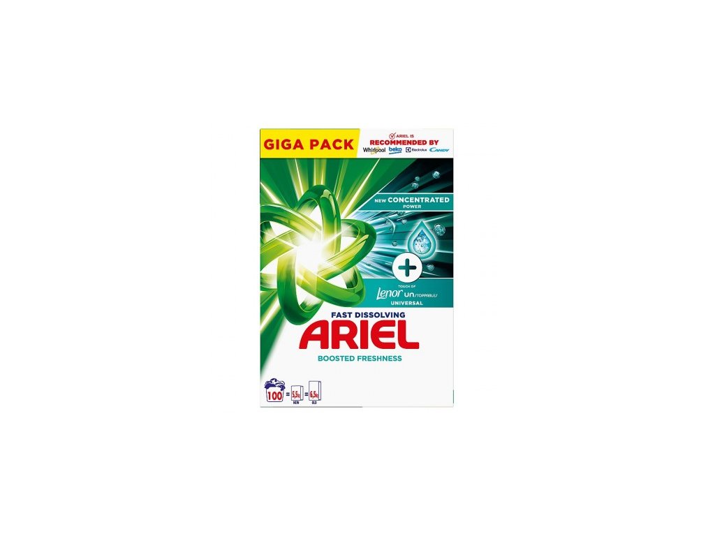 Ariel + Touch Of Lenor prášek na praní 100 praní 5,5 kg