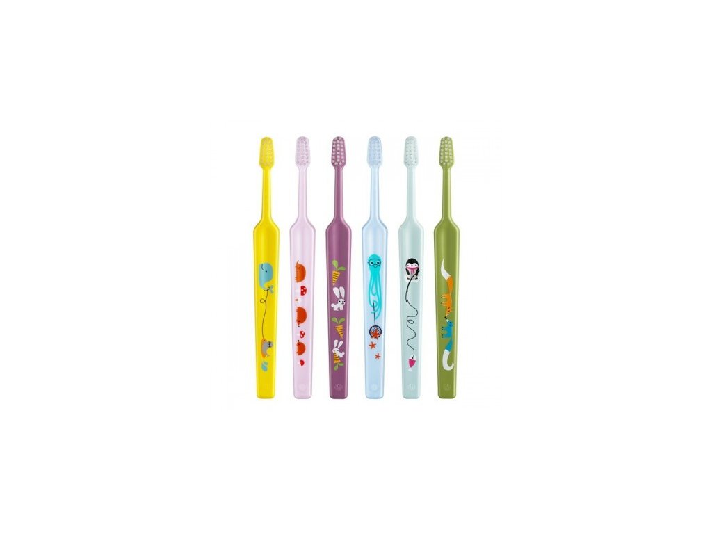 Tepe Kids Zoo Mini Extra Soft dětský zubní kartáček 1 ks
