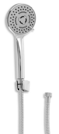 NOVASERVIS sprchová souprava 3-dílná, ruční sprcha pr. 80 mm, 3 proudy, hadice, držák, chrom