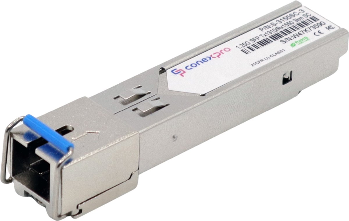 SFP modul Conexpro optický, 1.25G, WDM/BiDi, SM, Tx1310/Rx1550nm, 3km, 1x SC, DDM