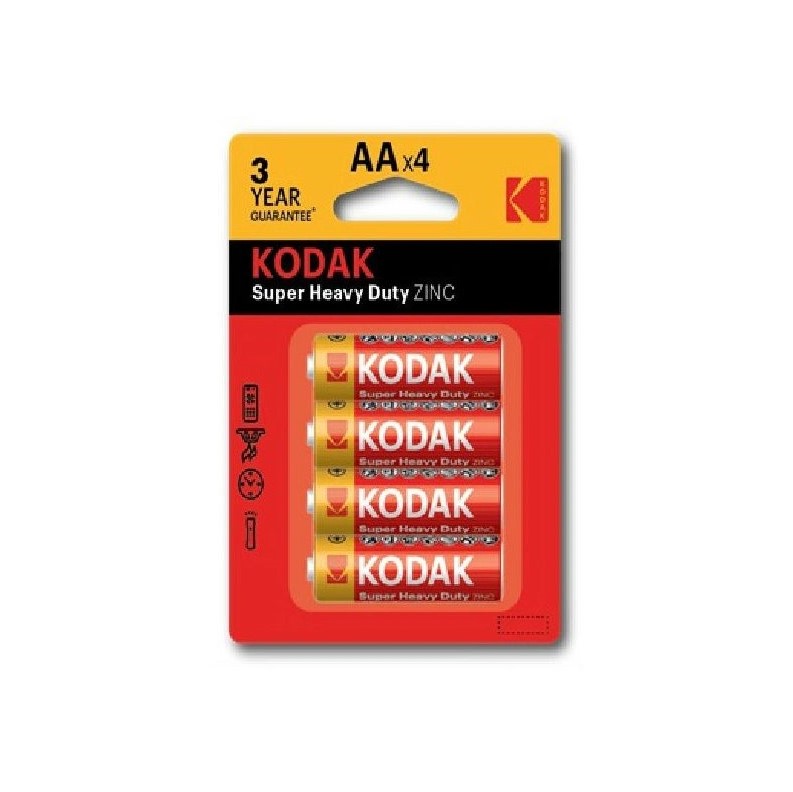 Baterie Kodak AA Heavy Duty zinko-chloridová 4 ks, blistr