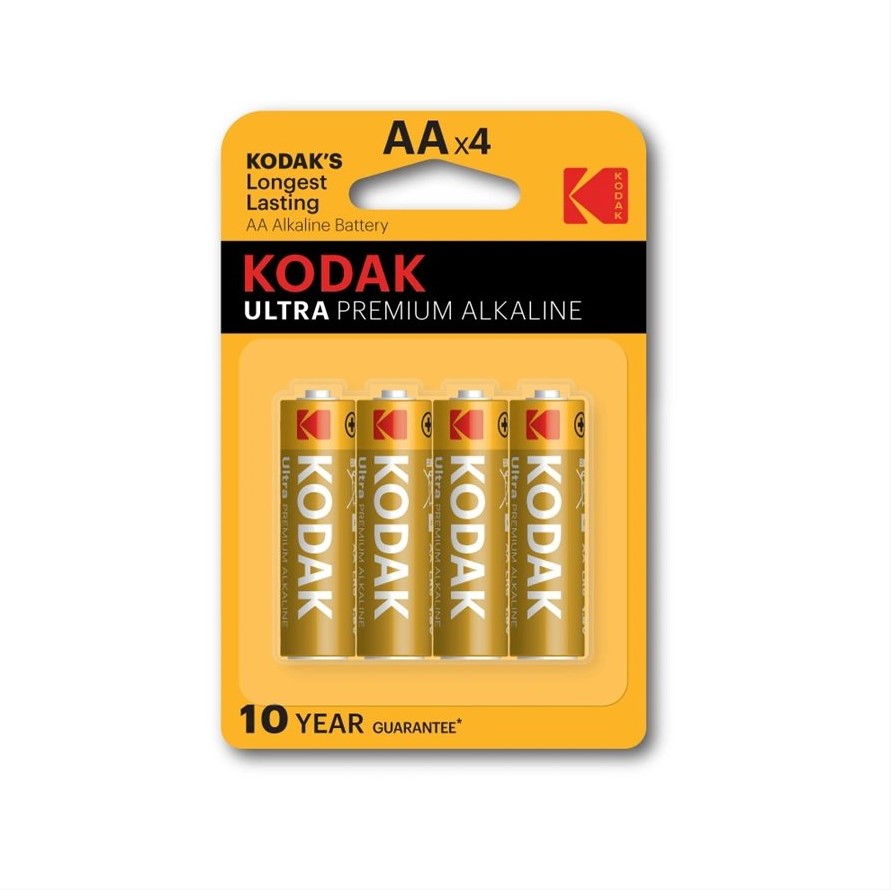 Baterie Kodak AA ULTRA PREMIUM alkalická 4 ks, blistr