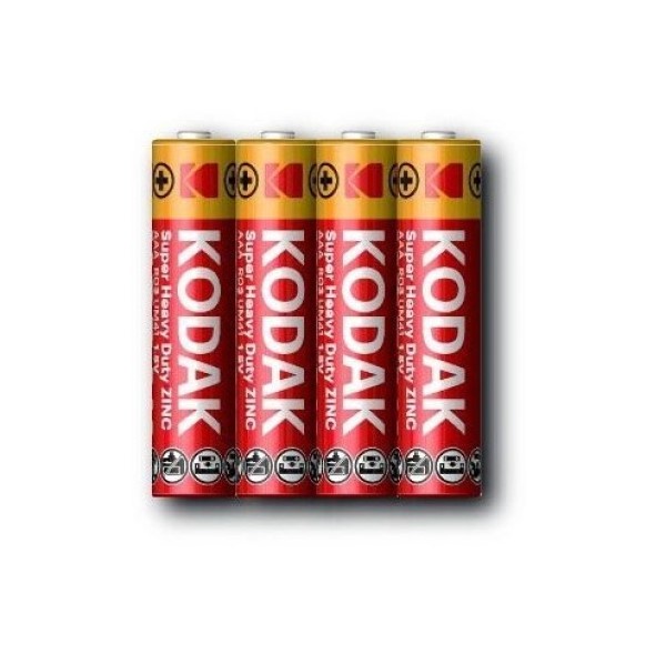 Baterie Kodak AAA Heavy Duty zinko-chloridová 4 ks, fólie