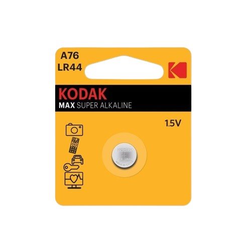 Baterie Kodak A76/LR44 MAX SUPER Alkaline 1ks, blistr
