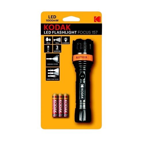 LED svítilna Kodak Focus 157 Flashlight + 3x AAA Extra Heavy Duty