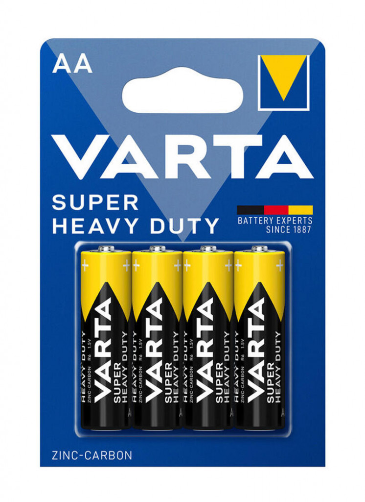 Baterie tužková Varta R6/4BP SuperLife, Zn