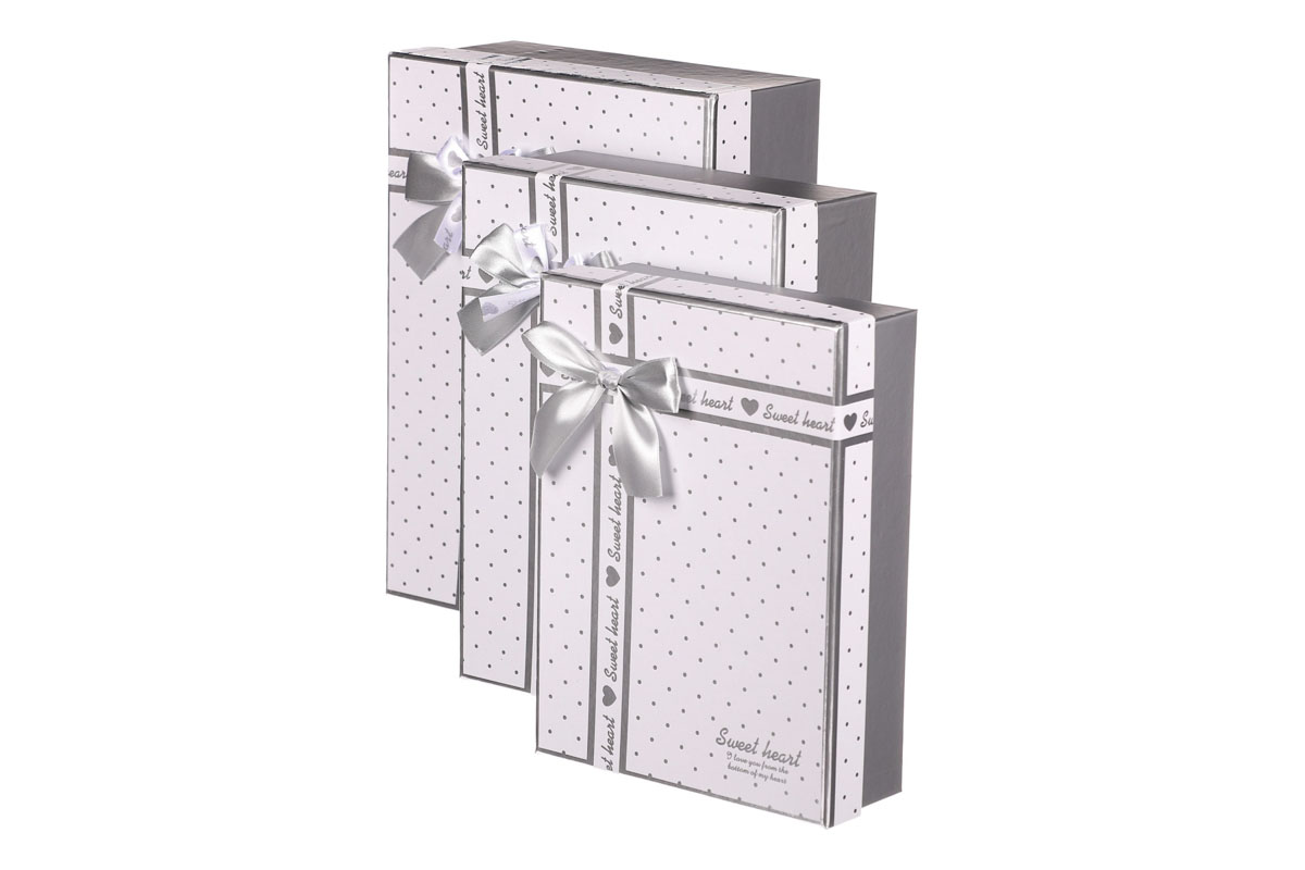 Flower box - papírový obal, šedý, cena za sadu 3 ks SF35042, sada 2 ks