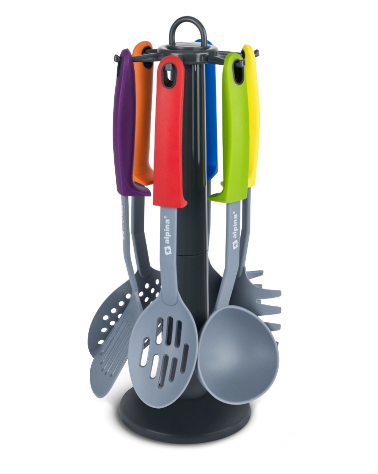 Sada Alpina kuchyňské náčiní ve stojanu závěsné 7 ks ED-222709